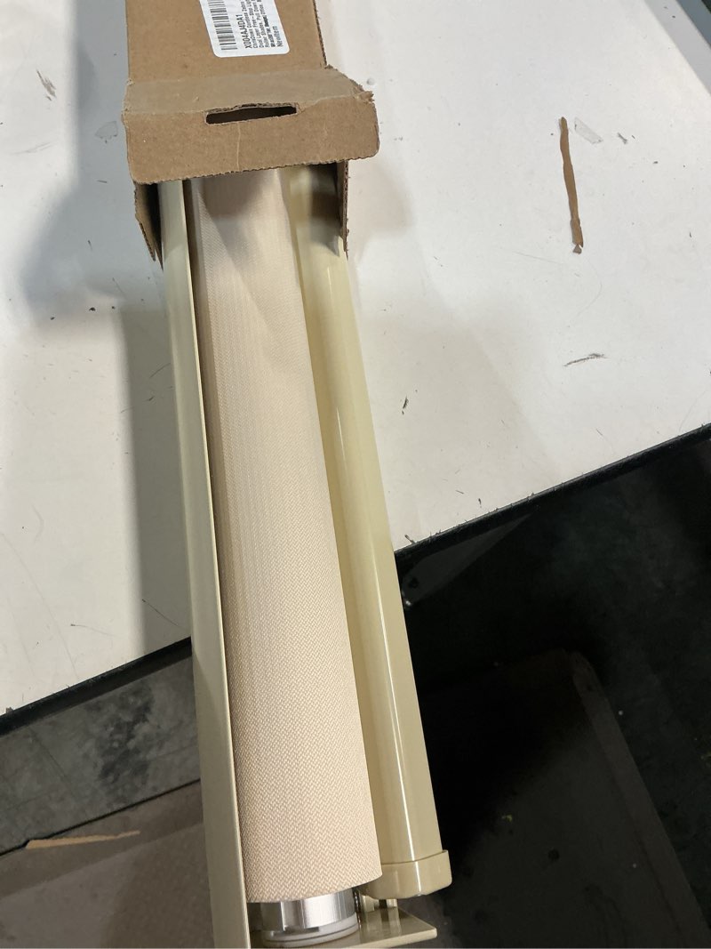 Condition photo showing As Is for ChrisDowa Cordless Zebra Blinds for Windows, Dual Layer Free-Stop Light Filtering Window Roller Shad