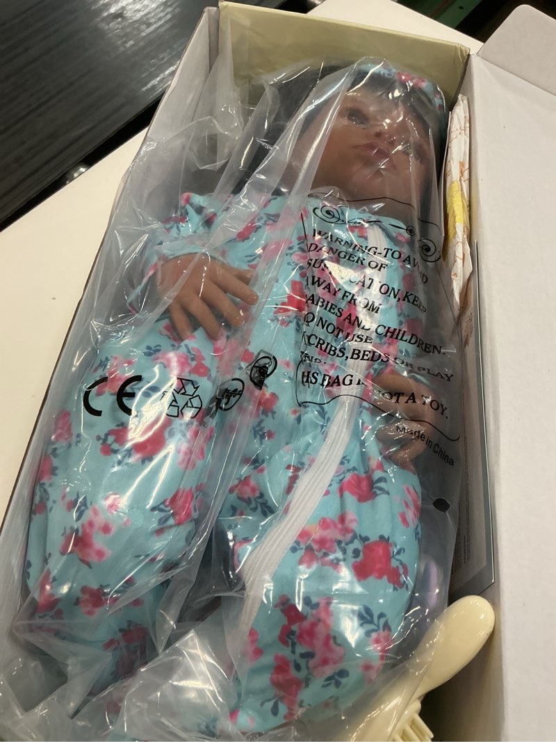 Condition photo showing New/Like New for babeside lifelike reborn black girl- 18-inch realistic newborn real life baby dolls with clothes and toy gift for kids age 3+
