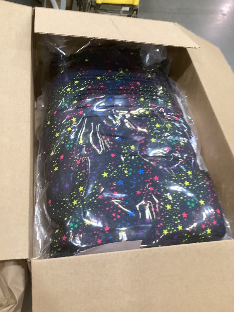 Condition photo showing New/Like New for happy nappers pillow & sleepy sack- comfy, cozy, compact, super soft, warm, all season, sleeping bag with pillow- large 66” x 30”, shimmer unicorn