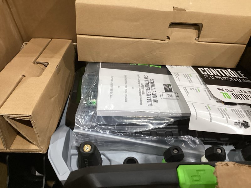 Condition photo showing Good Condition for ego power+ 3200 psi 1.2-gpm cold water battery pressure washer with 5 spray tips (battery and charger not included)