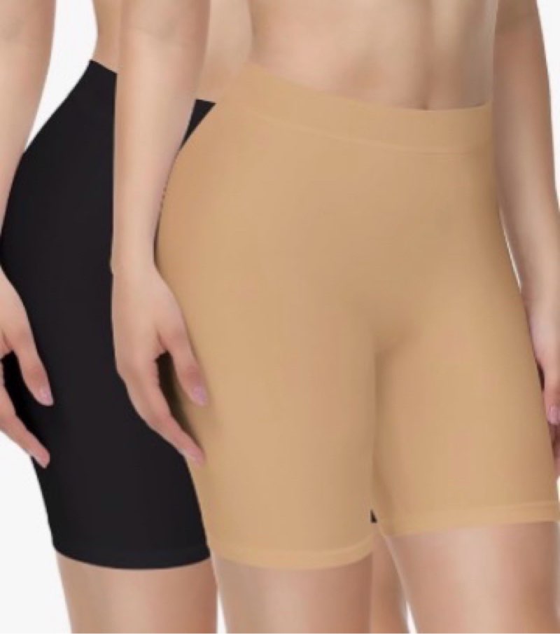 Yeblues 2 Pack Seamless Slip Shorts for Under Dress Smooth Boyshorts for Yoga/Bike/Workout Shapewear