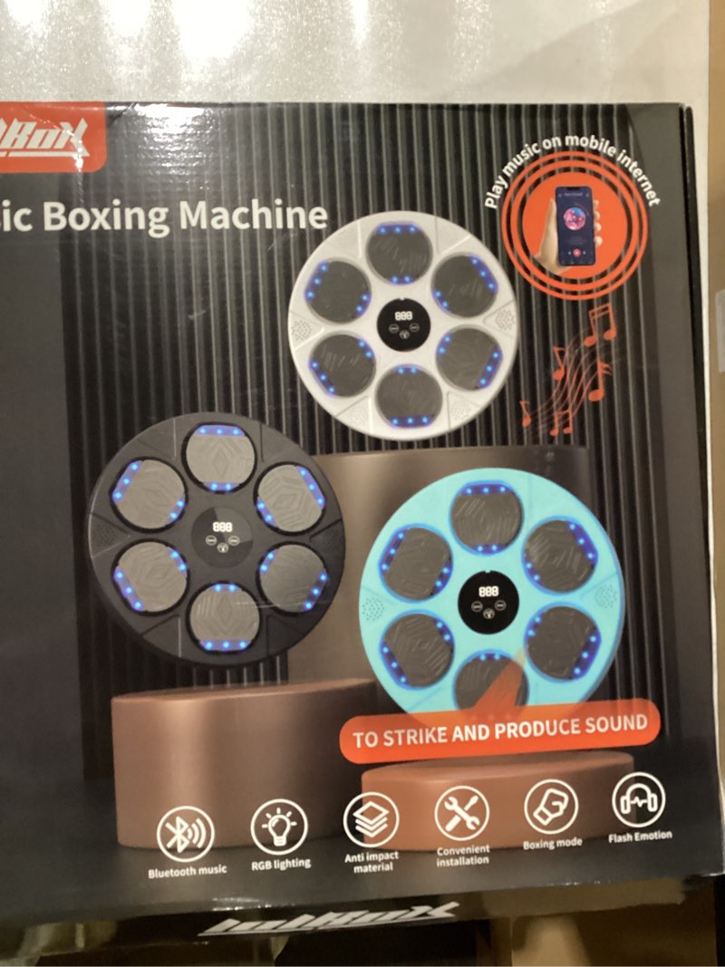 LOLBOX Music Boxing Machine, Boxing Wall Mount Machine for Kids Adult, Bluetooth Smart with Boxing G