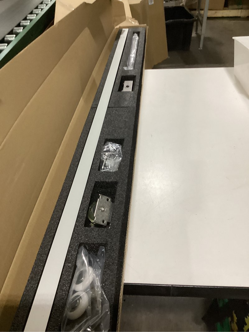 Condition photo showing Good Condition for 30-47 Inch New Heavy Duty Hidden Sliding Barn Door Hardware and Track, Floating Wall Mounted Invisible Sliding Door Track, Soft Close, Quiet, Easy Install (Can Installed on Doors up to 47 Inch)