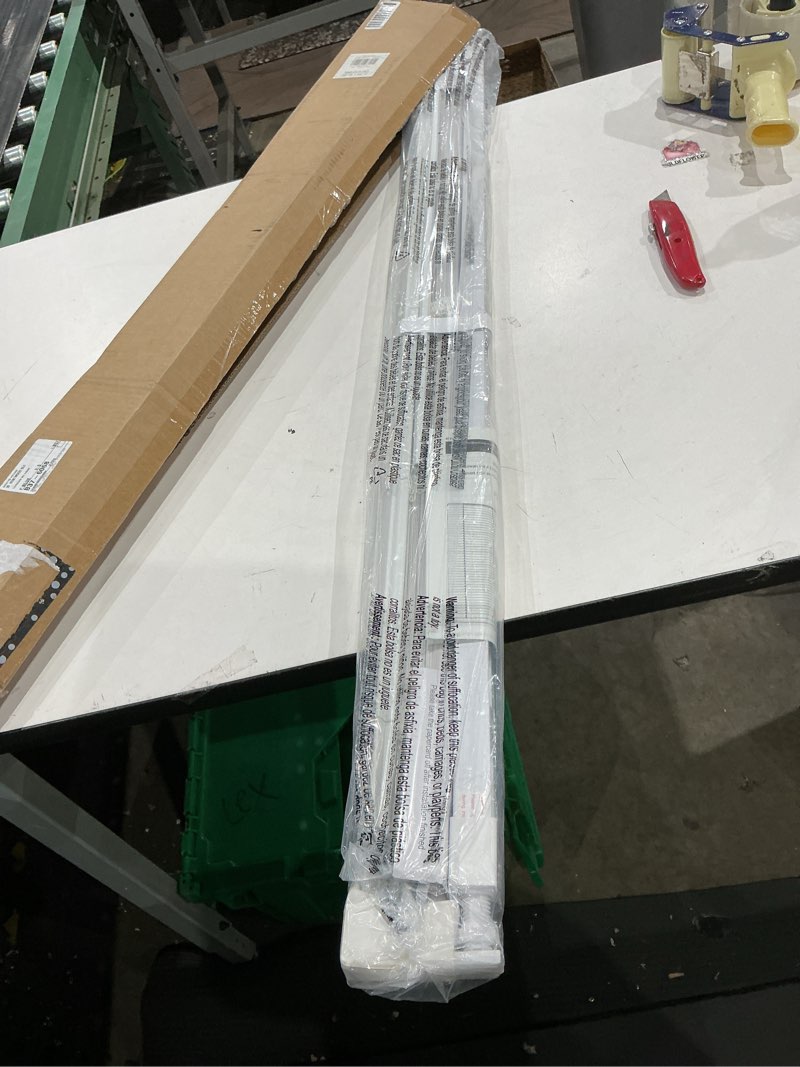 Condition photo showing Good Condition for lazblinds no tools no drill 1" vinyl mini blinds, cordless blinds for windows, light filtering horizontal window blinds & shades, 45" w x 64" h, white cordless-white 45" w x 64" h