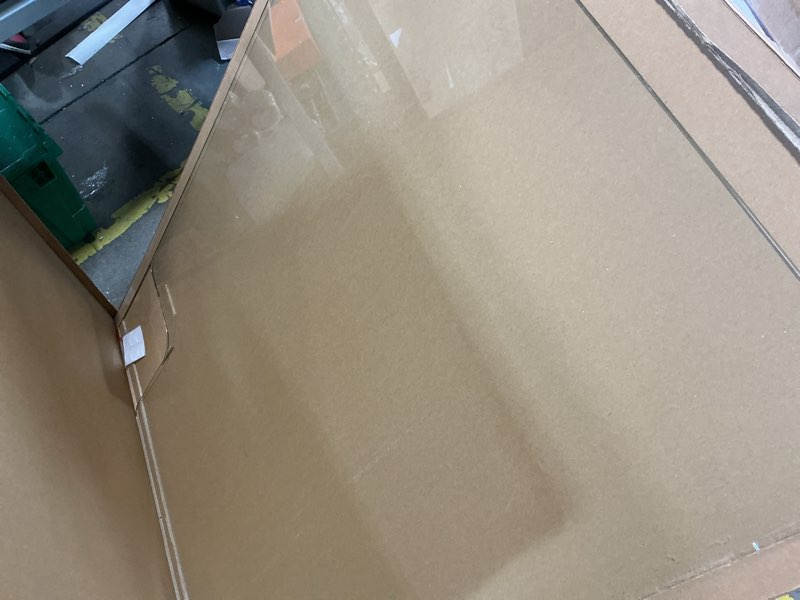 Condition photo showing New/Like New for antok irregular tempered glass chair mat, 36"x48" office chair mat for carpet & hardwood floors, heavy duty 0.2" desk chair mat for smooth rolling at home or office