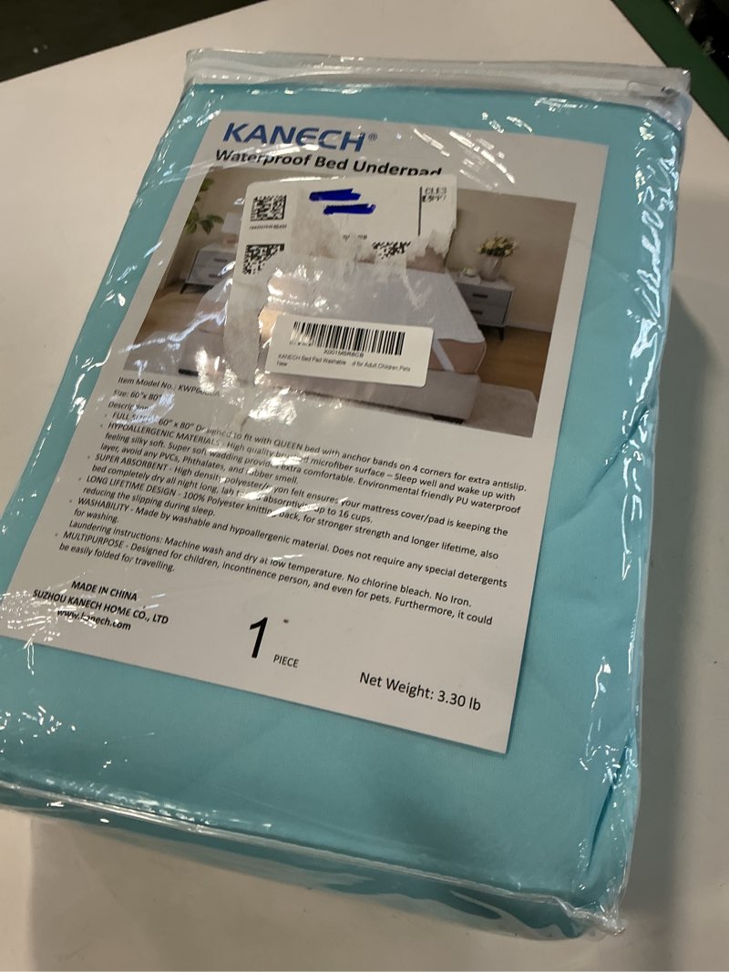 Condition photo showing New/Like New for KANECH Washable Waterproof Incontinence Bed Pads with Straps - 60"x80" Queen Size - Heavy Absorbency Mattress Pad Protector for Adults, Elderly Queen 60 x 80 inches (Pack of 1)