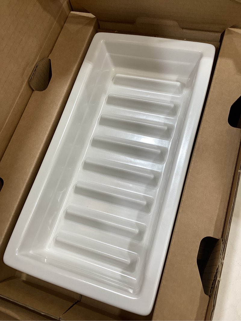 Condition photo showing New/Like New for square plant saucer 14 inch 1 pack?plant trays for pots, white ceramic plant saucers for indoors outdoors, plant drip tray 4 6 8 10 12 14 inch 14"(1pack) white