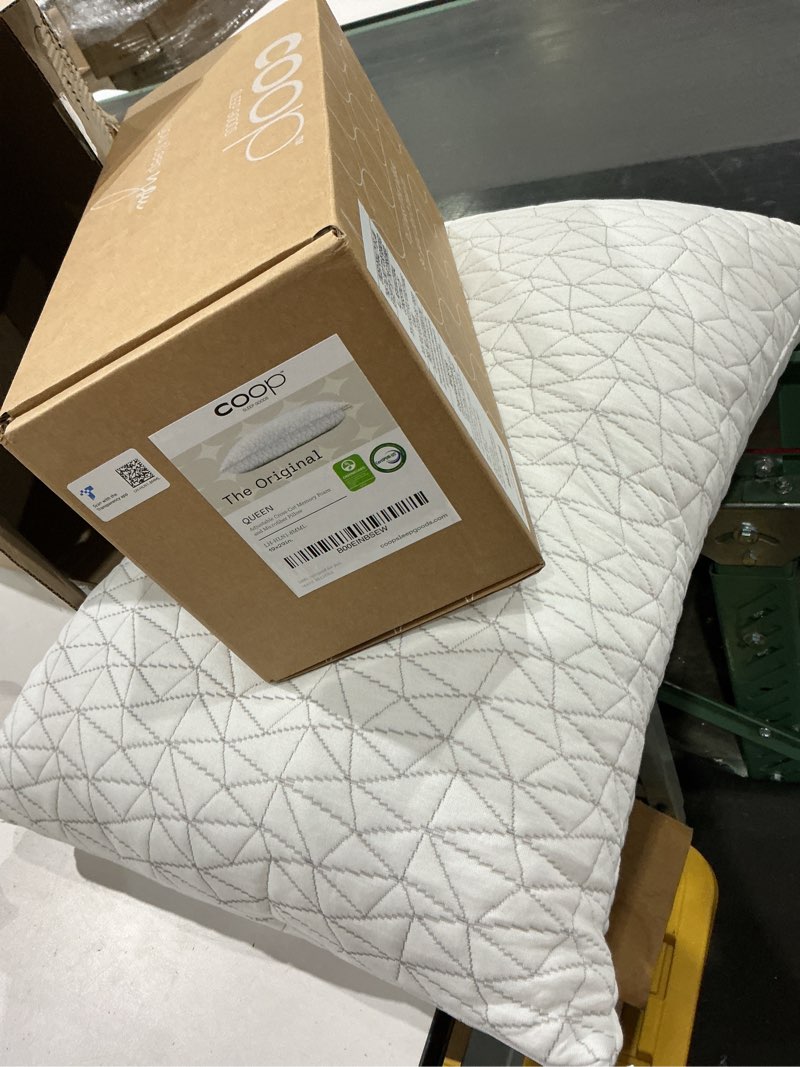 Condition photo showing Good Condition for coop home goods original adjustable pillow, queen size bed pillows for sleeping, cross cut memory foam pillows - medium firm back, stomach and side sleeper pillow, certipur-us/greenguard gold