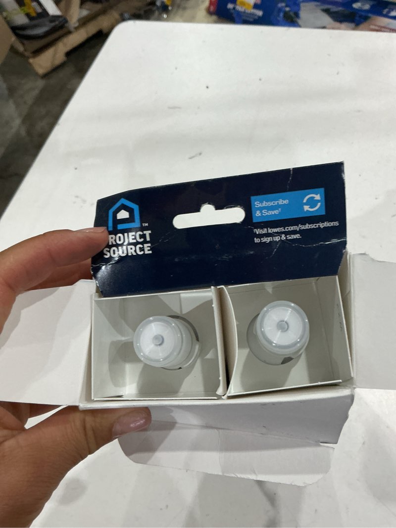 Condition photo showing As Is for project source 2-pack twist-in refrigerator water filter fits whirlpool, kitchenaid, kenmore side-by-side refrigerators