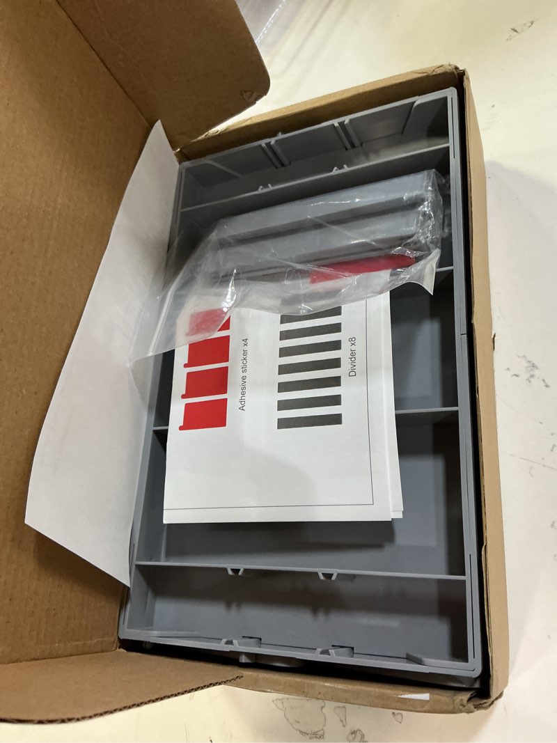 Condition photo showing New/Like New for 3 Tierr - Expandable Junk - Small - Multi Level Folding Smart for Makeup, Jewelry, Desk, Office Drawers(1 Row 3 Tier-Grey?