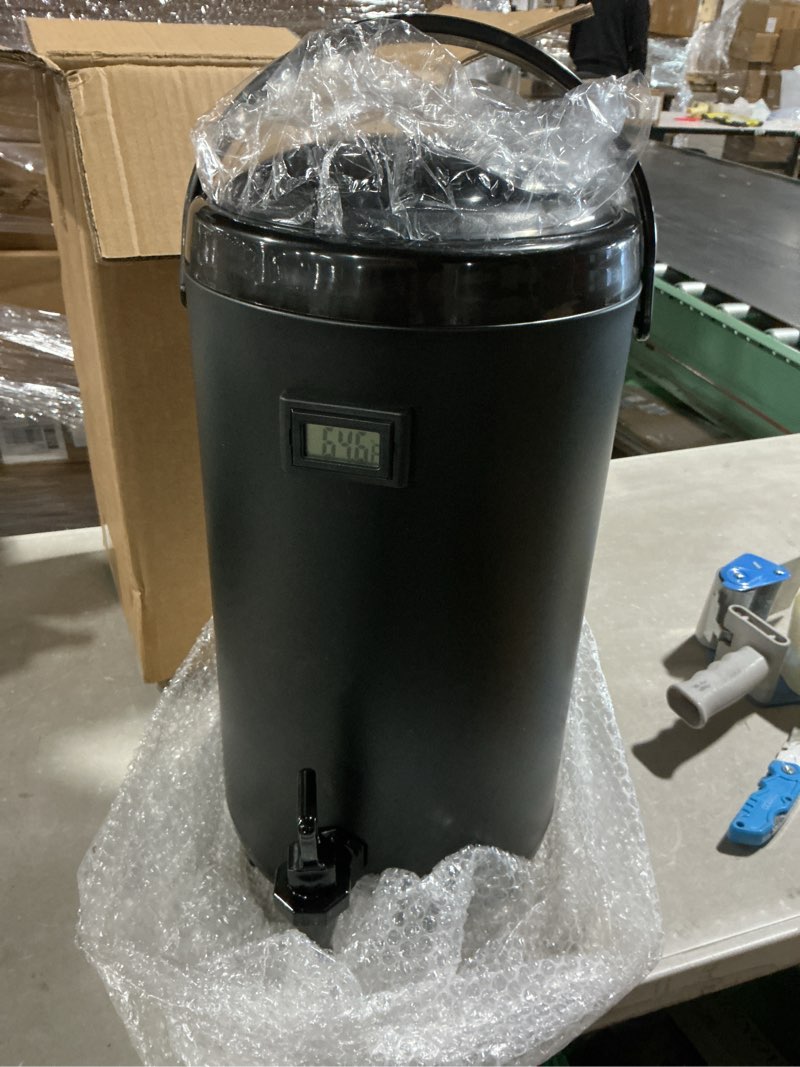 Condition photo showing Good Condition for insulated beverage dispenser-non heating-75 cup cold drink beverage for catering-stainless steel iced beverage dispenser 12 l/3.2 gallon coffee dispenser with spigot for tea,juice (black)