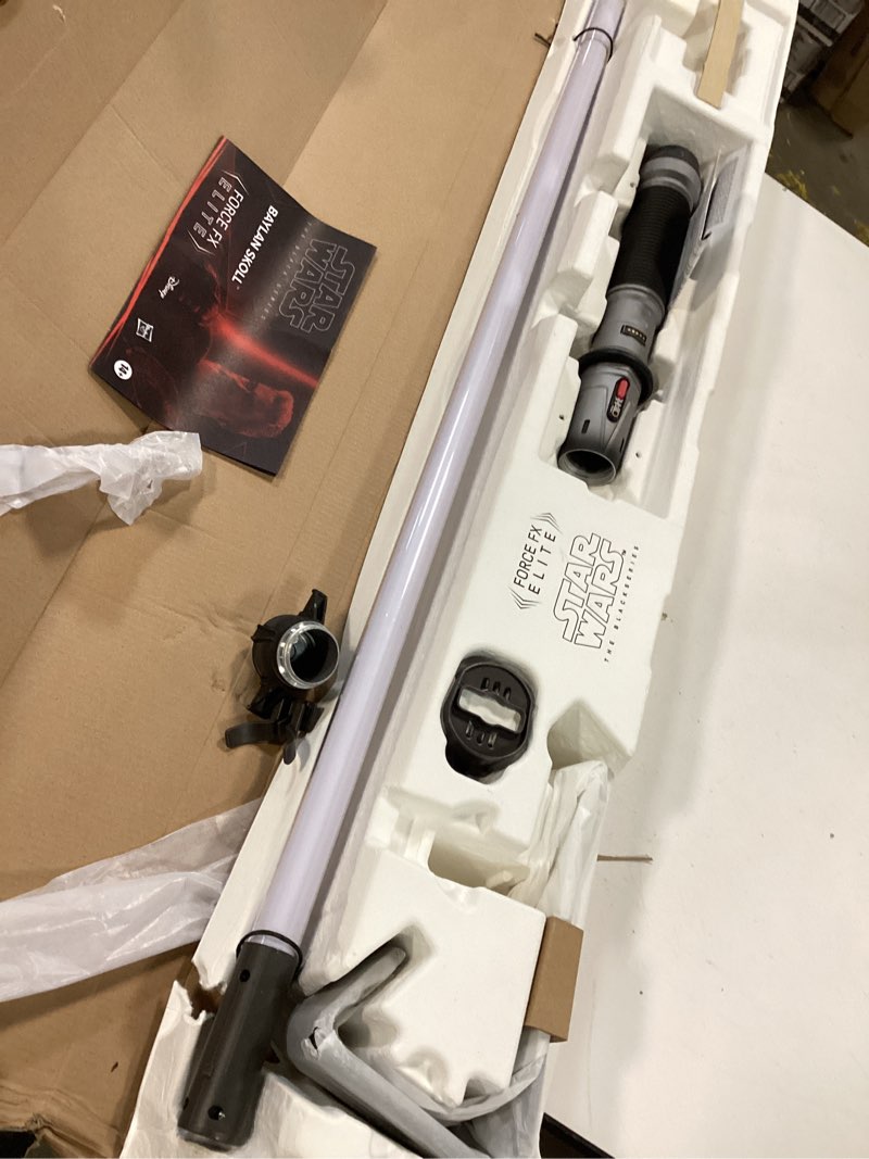 Condition photo showing As Is for STAR WARS The Black Series Baylan Skoll Force FX Elite Electronic Lightsaber with Advanced LED and Sound Effects, Ages 14 and Up