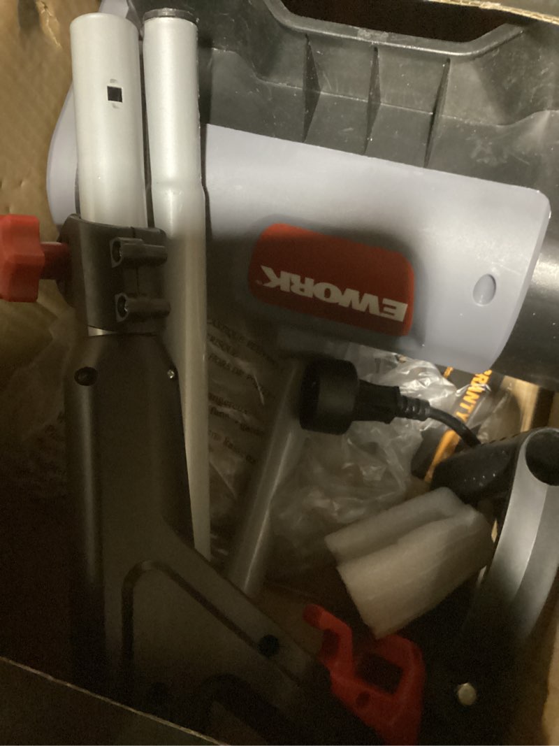 Condition photo showing As Is for EWORK Corded Snow Shovel 11-Inch 1200W 10A Powerful Electric Snow Shovels, 6-Inch Clearing Depth, 23-Foot Max Throw Distance, Power Snow Blower for Driveway, Steps, Sidewalk, Porch