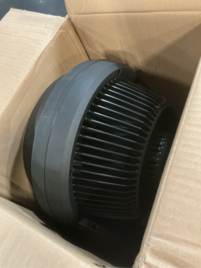 Condition photo showing As Is for vornado 630 mid-size whole room air circulator fan for home, 3 speed settings, adjustable tilt, removable grill, 9 inch, powerful airflow, manual control dial, quiet fan for bedroom, black