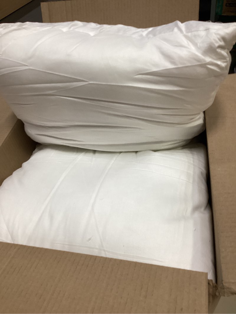 Condition photo showing As Is for king size goose down feather hotel collection bed pillow for sleeping for back, stomach or side sleepers king size(20x36in) white 1 pack king (pack of 1) white