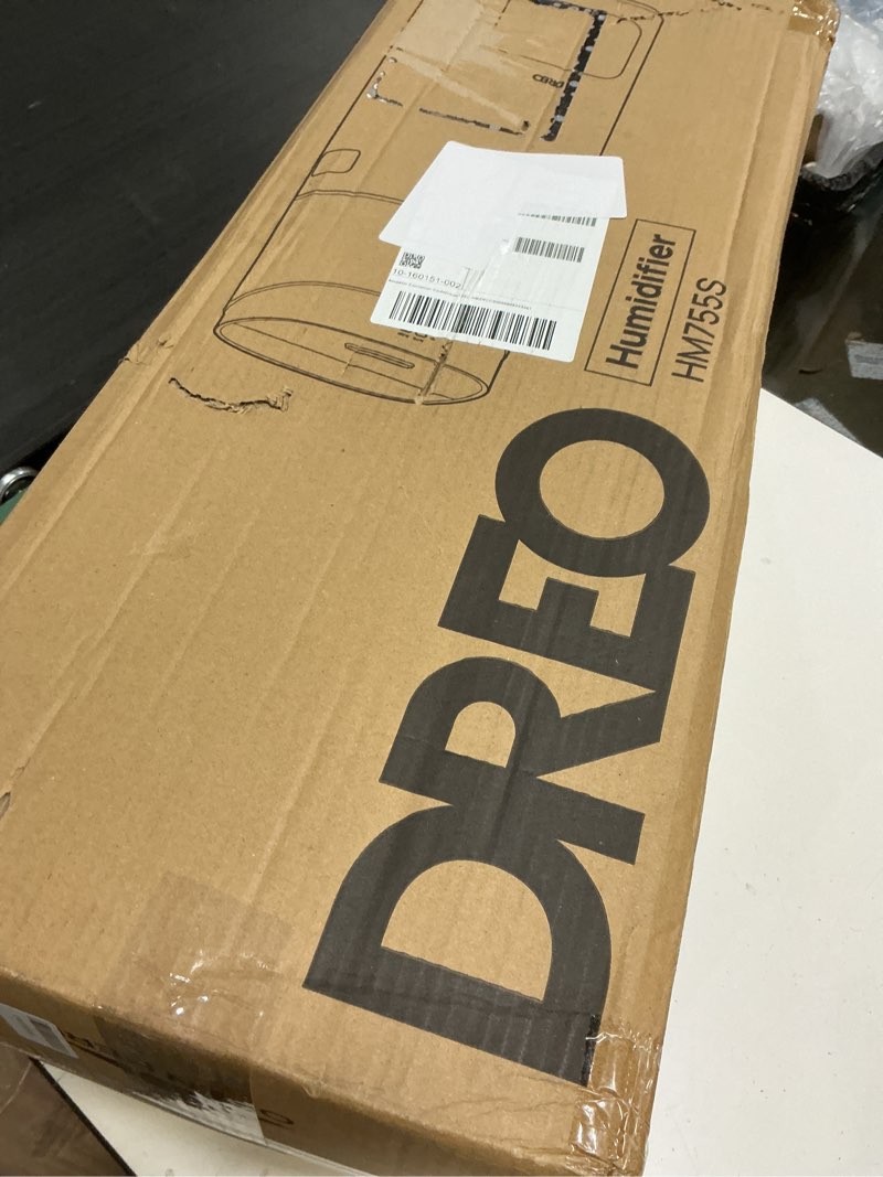 Condition photo showing As Is for dreo 16l smart humidifier large room 1000 ft², 130h cool mist air humidifiers for bedroom plants baby, top fill, remote/touch/voice & app control, self-cleaning tank, 30db quiet, hm755s grey
