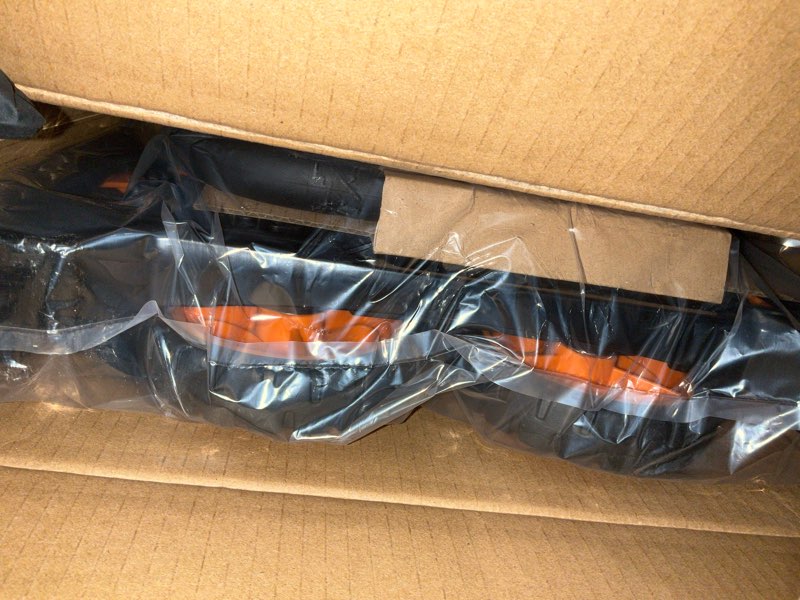 Condition photo showing As Is for 330LB Folding Hand Truck Heavy Duty Carrying, Combination of Four Wheels and Two Wheels Convertible Dolly Cart with Retractable Handle Dolly for Moving Office Carts(Orange) 330LB Orange