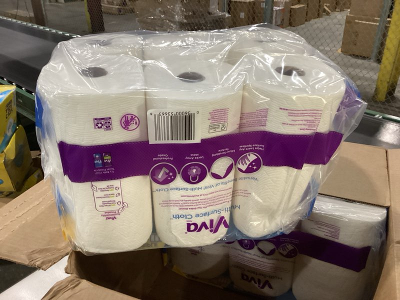 Condition photo showing New/Like New for Viva Multi-Surface Cloth Paper Towels  6 Triple Rolls  165 Sheets per Roll (990 Total)