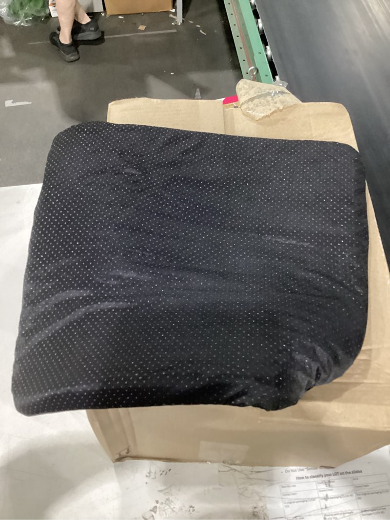 Condition photo showing As Is for gel seat cushion for long sitting (large & thick), soft & breathable, gel cushion for wheelchair, gel chair cushion for hip pain, gel seat cushion for office chair (black cover) black cover+rose red cushion