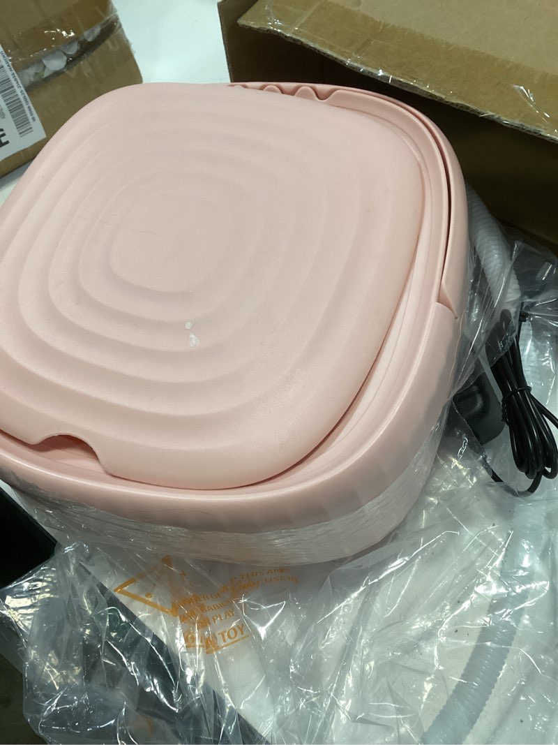 Condition photo showing As Is for Portable Washing Machine Mini Washer for Apartments - Compact, Foldable Countertop Clothes Washer & Dryer Combo, Small Lavadora Portatil, Handheld Laundry Machine (Green, Large) Green Large