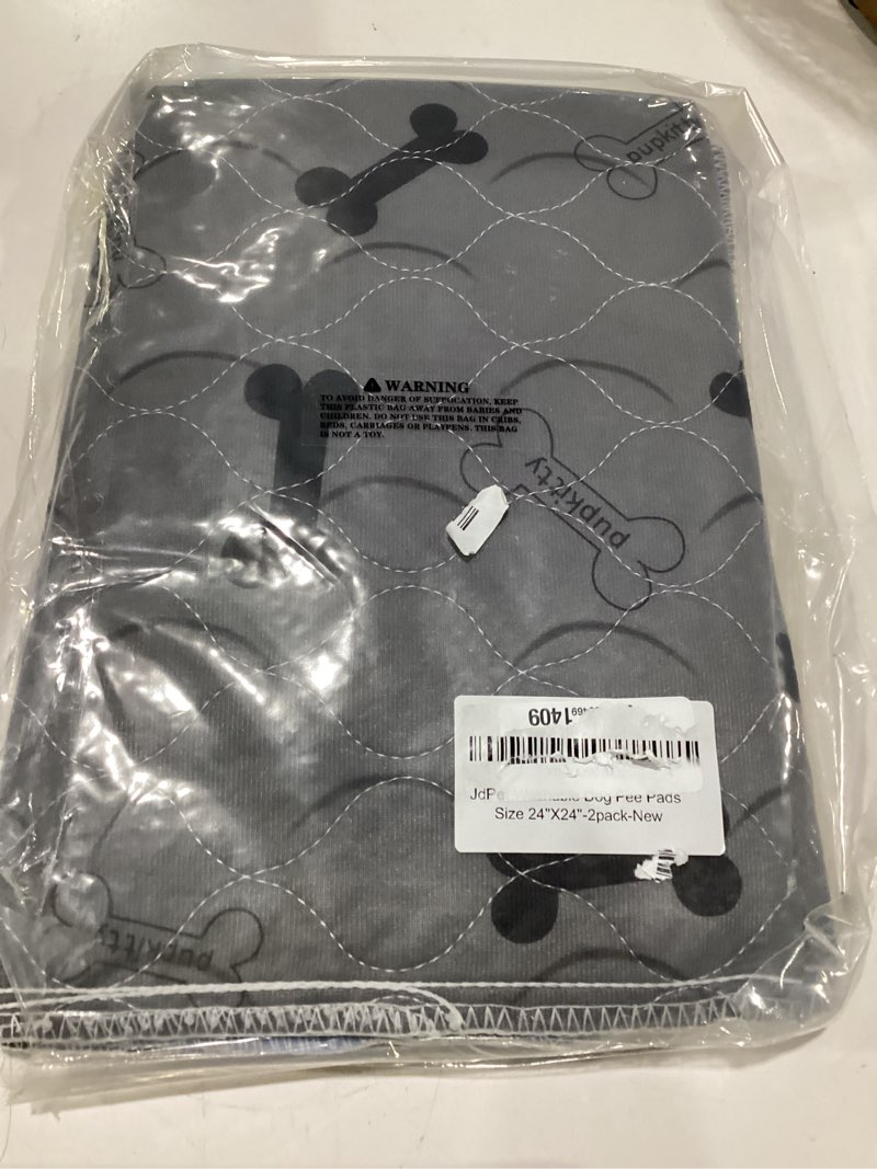 Condition photo showing As Is for washable dog pee pads with free grooming gloves,non slip dog mats with great urine absorption,reusable puppy pee pads for whelping,potty,training,playpen 24x24 inch (pack of 2)
