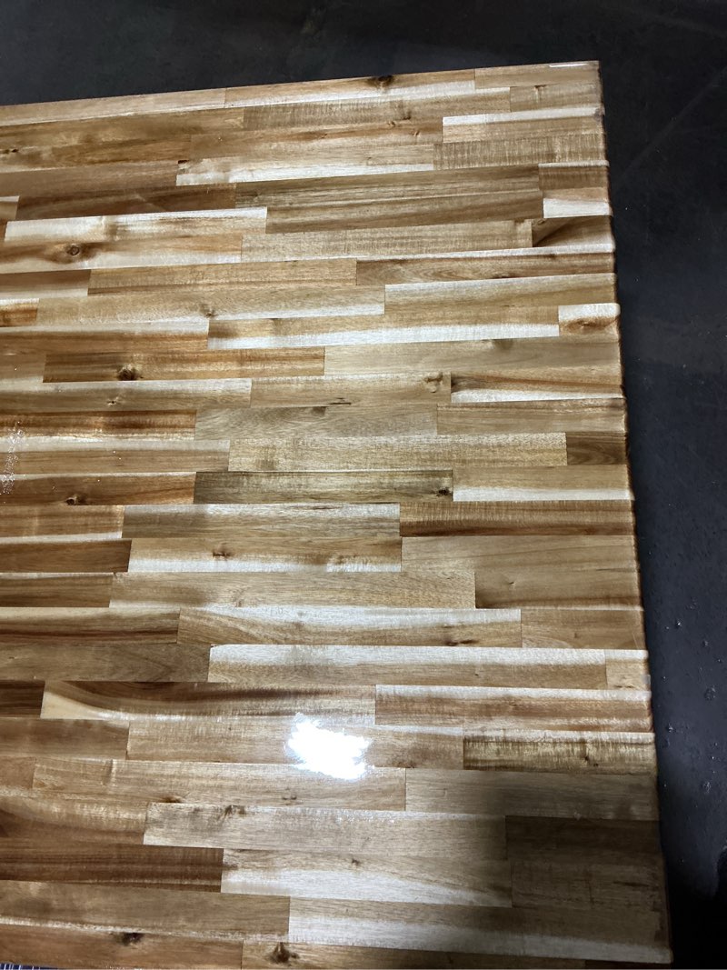 allen + roth natural grain 6-ft x 39-in x 1.5-in finger-jointed acacia wood butcher block countertop