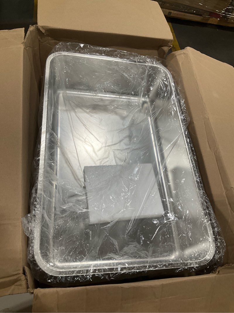 Condition photo showing Good Condition for stainless steel litter box,xl metal litter box for cat, large metal litterbox for kitty, easy clean, non stick no smell 1 pack-xl(22.4"x14.5"x5.1")