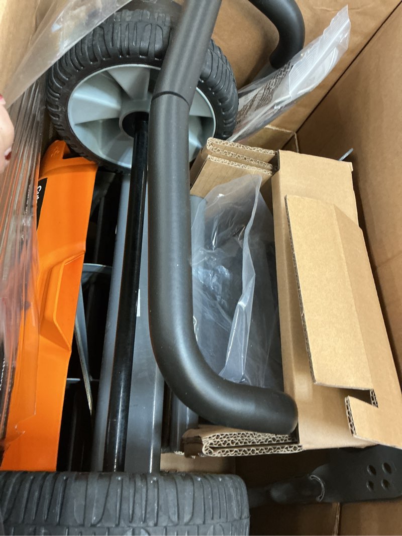 Condition photo showing As Is for fiskars staysharp 18-inch 5-blade reel lawn mower