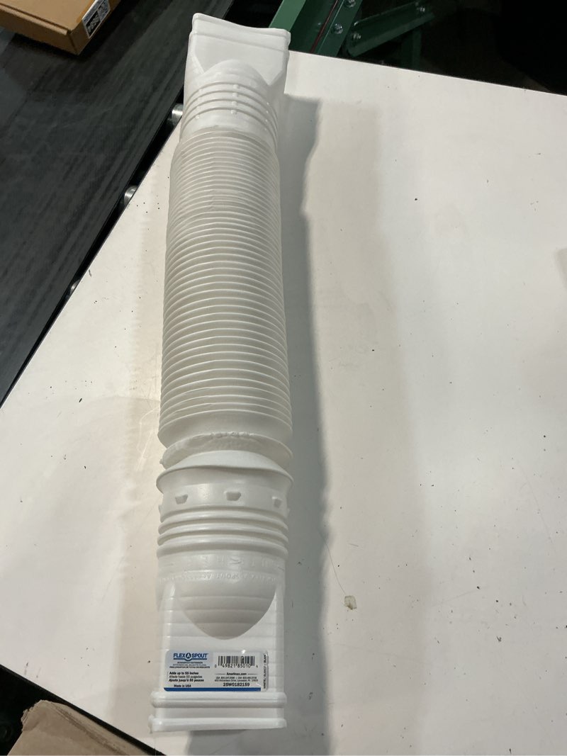 Condition photo showing New/Like New for amerimax flex-a-spout downspout extension  white roof gutter accessories