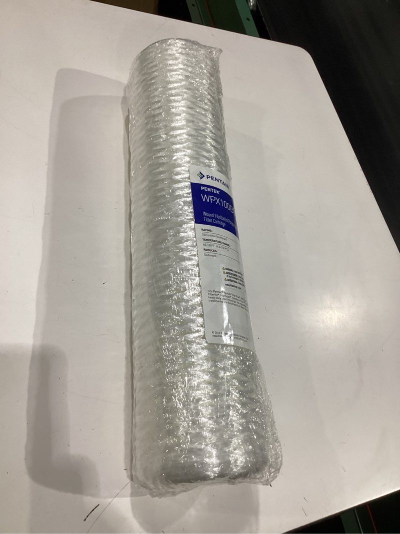 Condition photo showing New/Like New for pentair pentek wpx100bb20p big blue sediment water filter, 20-inch, whole house polypropylene string-wound replacement cartridge, 20" x 4.5", 100 micron