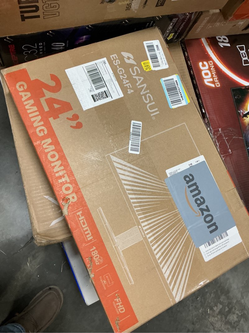 Condition photo showing As Is for SANSUI 24 Inch Gaming Monitor 180Hz, DP 1.4 & HDMI 2.0 Ports High Refresh Rate Computer Monitor, Racing FPS RTS Modes, 1ms Response Time 110% sRGB (ES-G24F4, HDMI Cable Included)