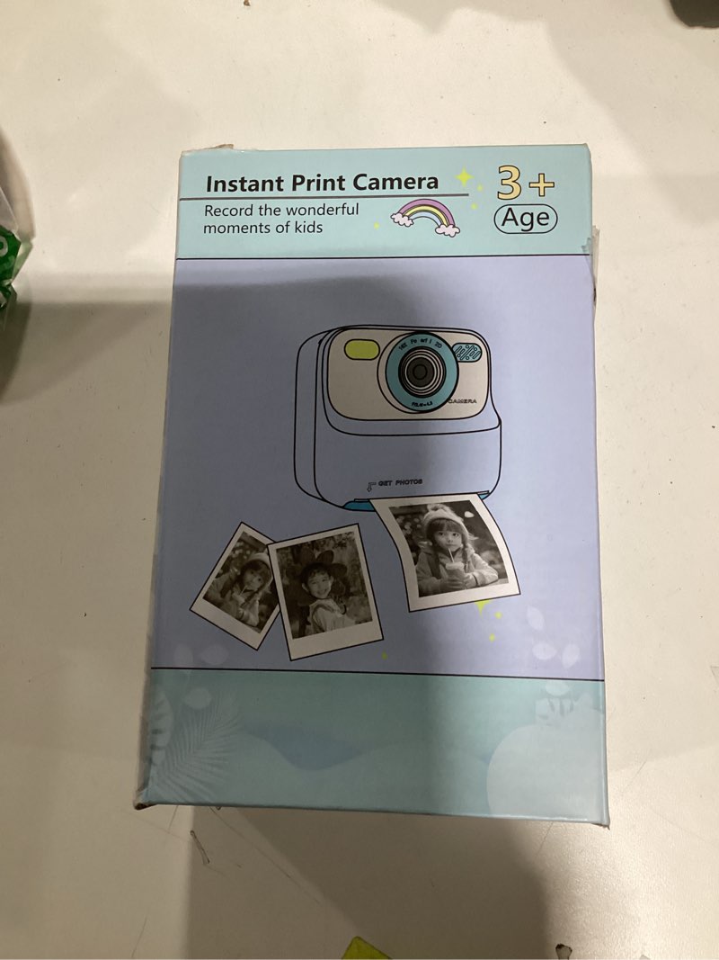 Condition photo showing New/Like New for Kids Instant Digital Cameras for Boys and Girls, 1080P HD Dual-Lens Selfie Digital Camera with Print Paper & 32G Card, Christmas Birthday Gifts Toys for Toddler and Teenagers Age 3-16 Years Old Purple
