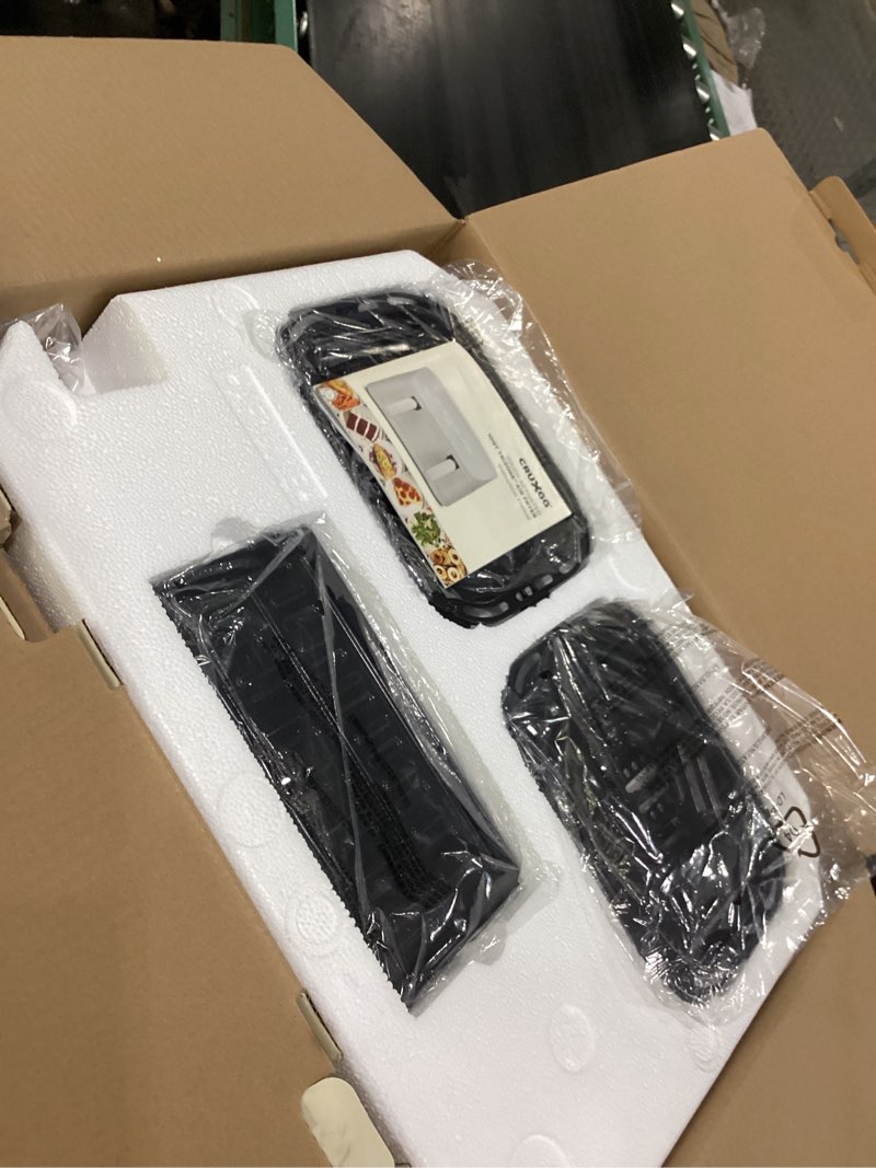 Condition photo showing Good Condition for cruxgg 10qt dual basket tri-zone air fryer gray: 1700w, cool touch handle, includes fry basket & crisping tray