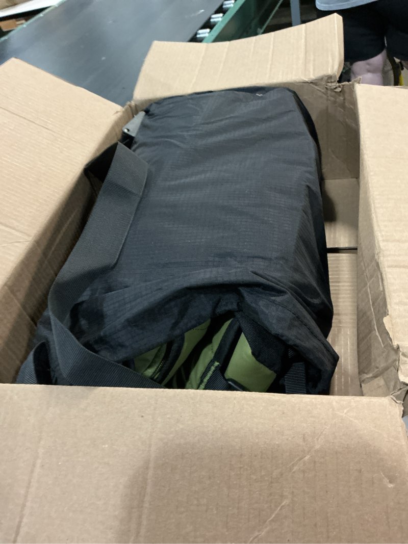 Condition photo showing As Is for rolling duffle bag with wheels,86l 30”carry on luggage with wheels,folding travel bag,duffle backpack with separate shoe compartment (green)