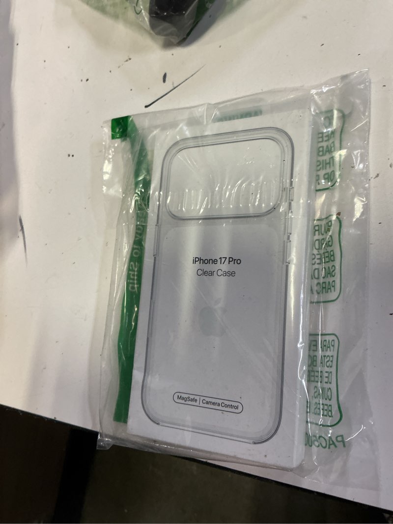 Condition photo showing New/Like New for apple iphone 17 pro clear case with magsafe magsafe and camera control: lightweight phone case, wireless charging compatible, smooth glossy finish iphone 17 pro clear clear