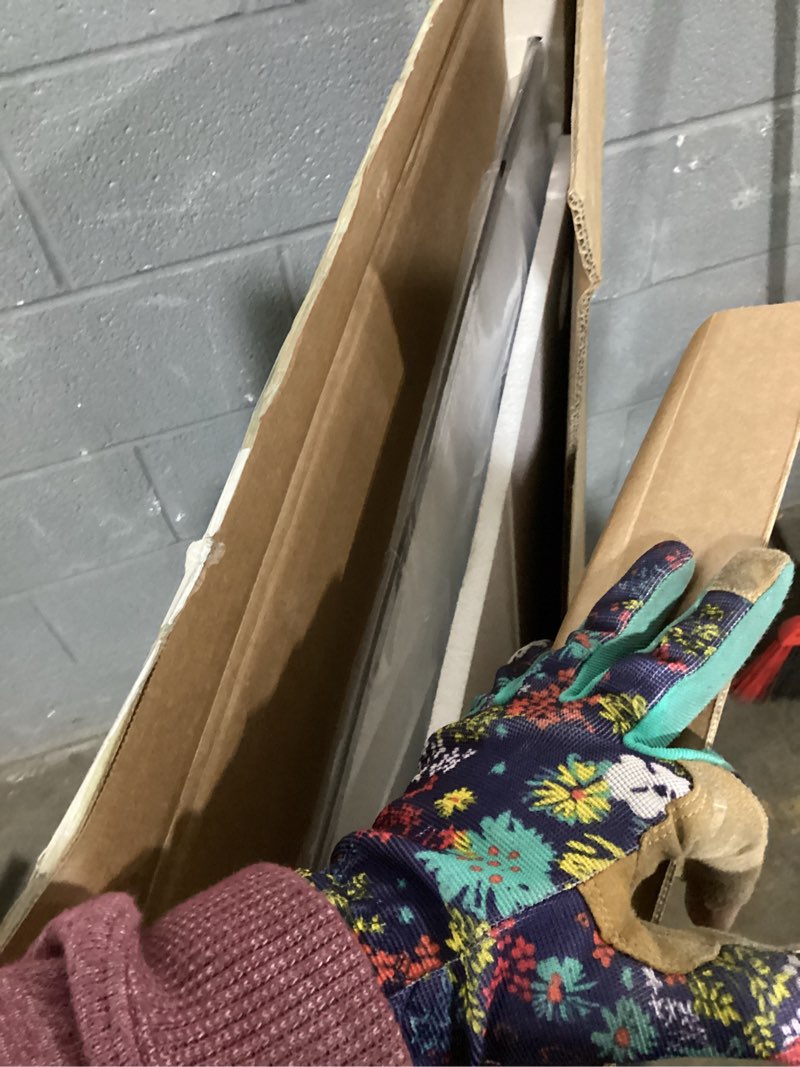 Condition photo showing As Is for TETOTE 40" x 30" Rectangle Mirror with Frameless Tempered Beveled Edge for Vanity and Bathroom 30"L x 40"W