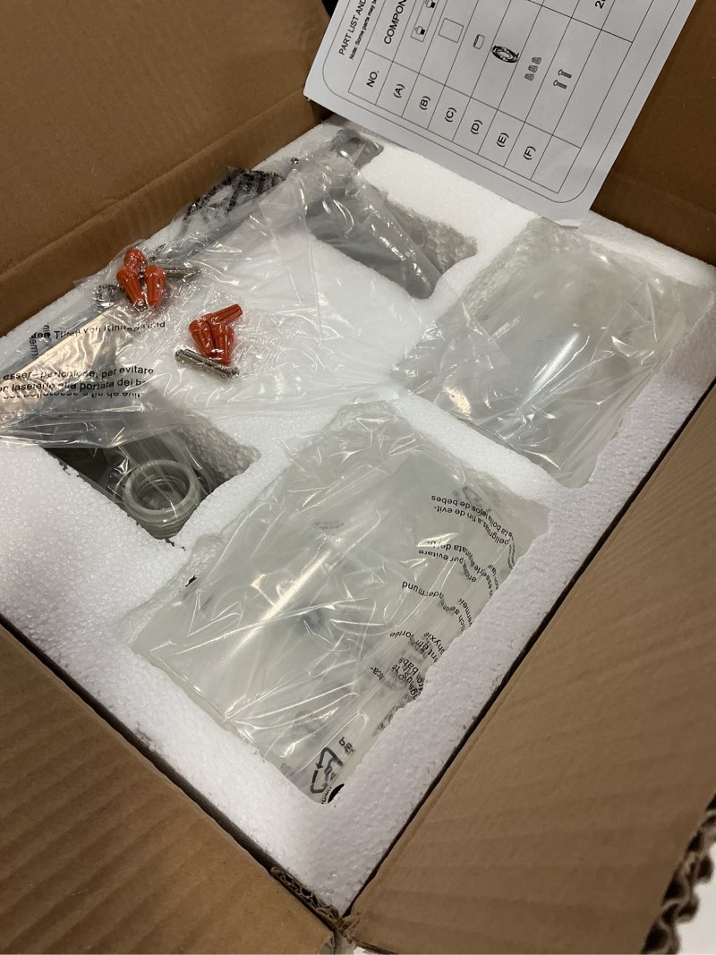 Condition photo showing Good Condition for Bathroom Light Fixtures, 2-Light Brushed Nickel Bathroom Vanity Light, Modern Wall Sconces with Clear Glass Shade for Hallway Kitchen Foyer Brushed Nickel 2-light