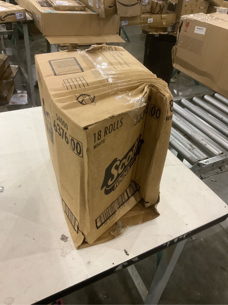 Condition photo showing As Is for Scott 1000 per roll 18 rolls white