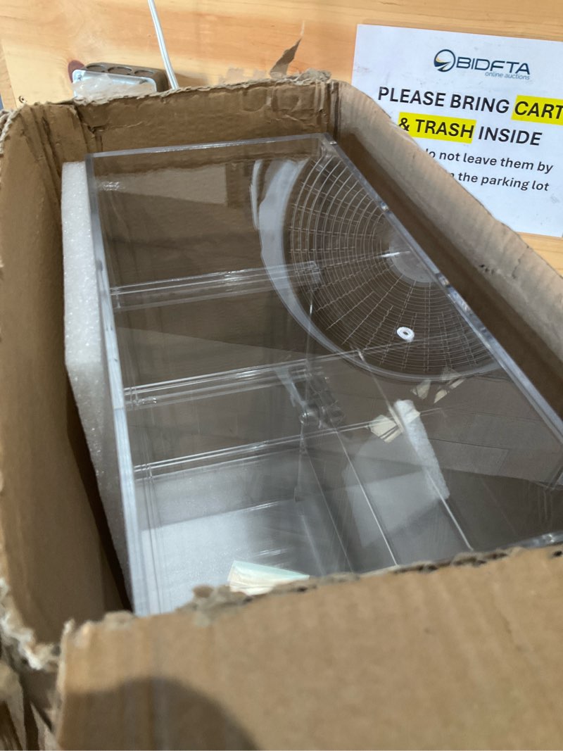 Condition photo showing Good Condition for 4 shelf clear acrylic display case with lock and keys, locking display cases for collectibles, acrylic display cabinet with shelves for collectibles office retail store11.8 x 5.9 x 15.7 inch acrylic display case-4