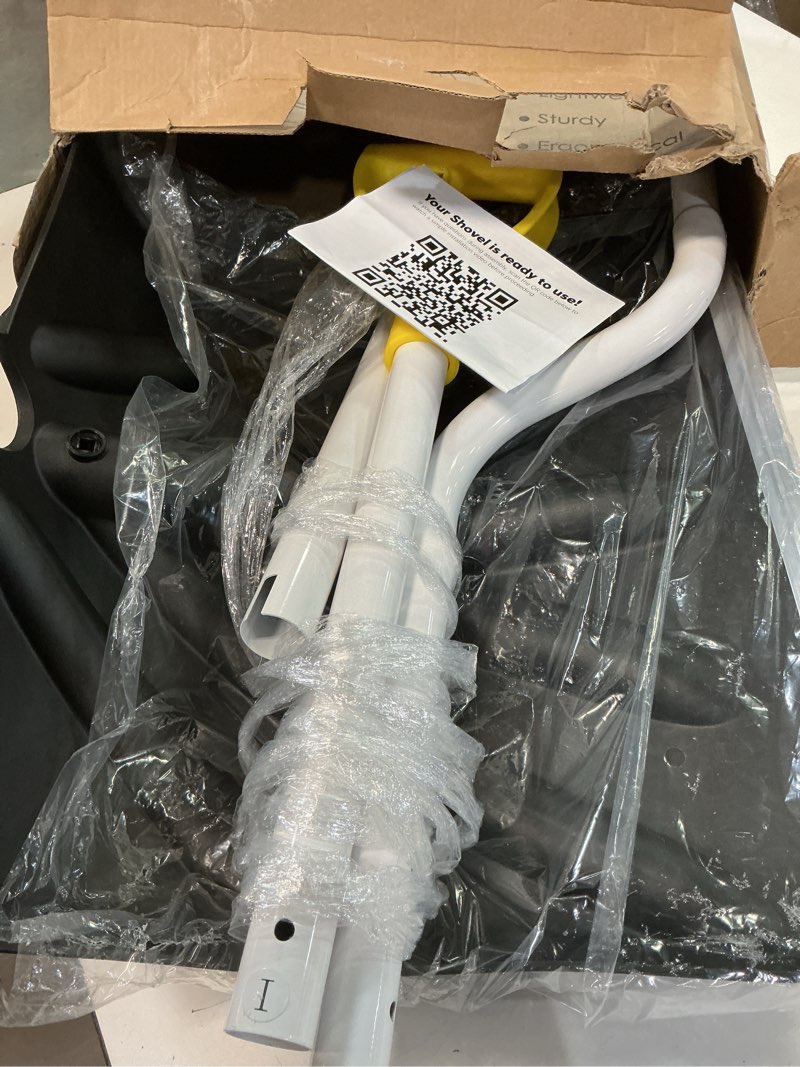 Condition photo showing Good Condition for Snow Shovel for Driveway Ergonomic Design 17” Reinforced Heavy Duty Snow Removal Easy Assembled Tool in Winter Snowy Day for Garage Car Parking Port Workshop Barn