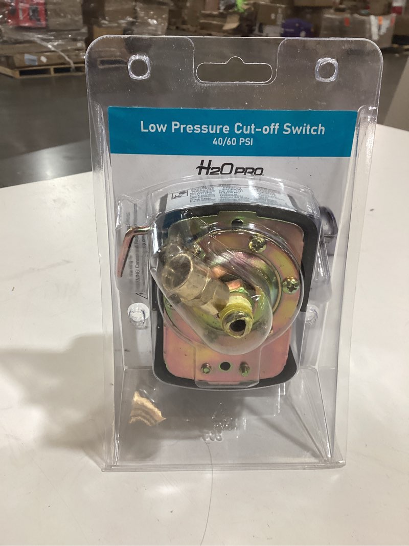 Condition photo showing As Is for h2opro 1/4-in mnpt polyethylene pressure regulator valve