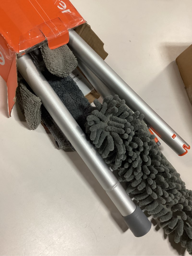 Condition photo showing As Is for Eazer 2-in-1 Window Cleaner Tool, 64'' Window Squeegee for Home, Window Cleaning Squeegee Kit with Telescopic Pole, Window Washing Kit with Rotatable Bendable Head(Threaded + Telescopic)