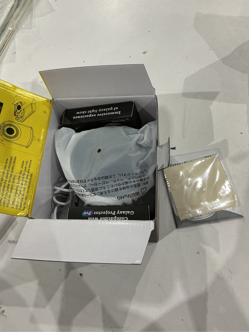 Condition photo showing Good Condition for galaxy projector for bedroom pro version, upgraded film disc star projector for kid 12 in 1 planetarium projector hd image adjustable knob 360° rotating 1/2h timer simple 4-button control black&white