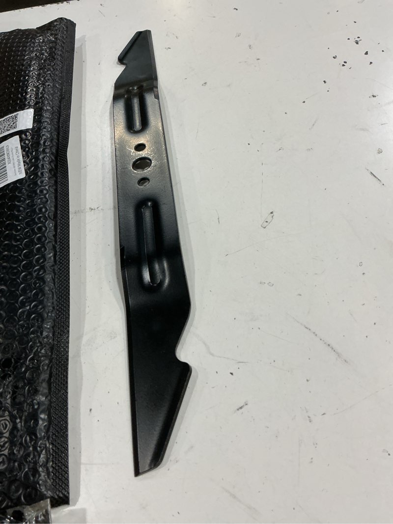 Condition photo showing Good Condition for ab2000 mower blade for 20'' deck, compatible with e go power lm2000 lm2000-s lm2020 lm2020sp, replaces ab2000,3705369000,3705369001, 3-in-1 mulching bagging side discharge steel blade