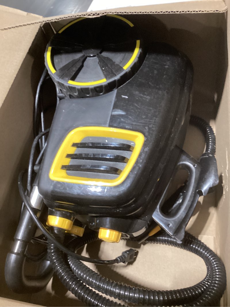 Condition photo showing As Is for McCulloch MC1385 Deluxe Canister Steam Cleaner, 2-Hour Runtime, Chemical-Free, 23 Accessories: Mop Head, Brushes & More - Built for Home, Tile, Carpet, Furniture, & Personal Car Detailing