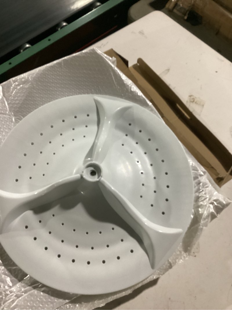 Condition photo showing As Is for w10752283 washer washplate replacement compatible with whirlpool replaces w10834890 w10609476 ps10064549 ap5956378 3452757