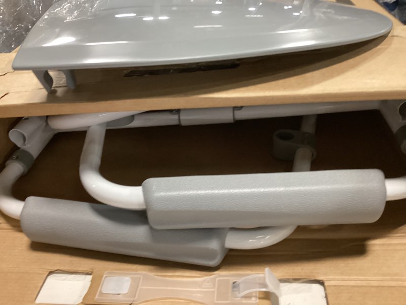 Condition photo showing Good Condition for Medline 3-in-1 Steel Bedside Commode, Elongated Seat, Sturdy Folding Frame, 7.5 QT. Bucket, 350 lb. Weight Capacity, Clip-on Seat, Easy Cleaning, Tool-Free Assembly, Gray