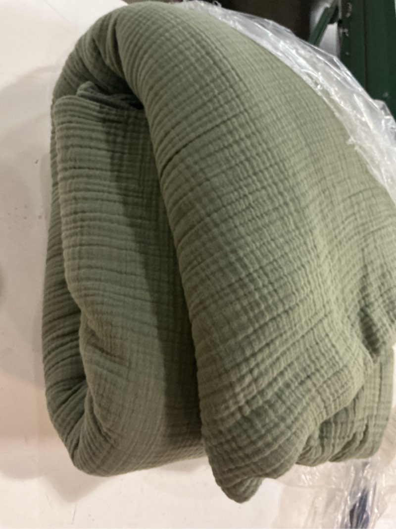 Condition photo showing Good Condition for organic airy gauze duvet cover set, king/cal king, olive