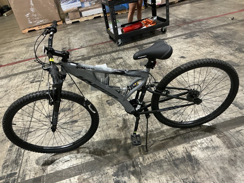 Condition photo showing As Is for hyper bicycles 29" men's havoc mountain bike, adult ages 14+, gray