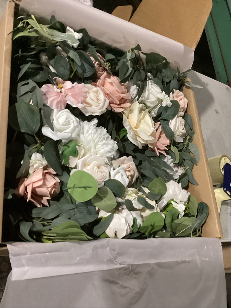 Condition photo showing Good Condition for TINGE TIME Wedding Arch Flowers Kit (Pack of 5) - 2pcs Floral Arch Arrangement with 3pcs Wedding Arch Draping Fabric for Ceremony Arbor Wedding Decoration Reception Backdrop (Dusty Rose & Champange)